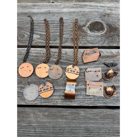 Rebajes Jewelry Collection - Vintage 1950s Modernist Designer Copper - 13 Pieces - Picture 9 of 10